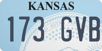 KS license plate 173GVB