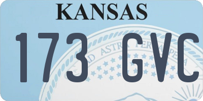 KS license plate 173GVC