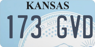 KS license plate 173GVD