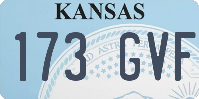 KS license plate 173GVF