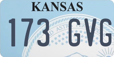 KS license plate 173GVG