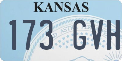KS license plate 173GVH