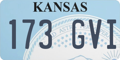 KS license plate 173GVI