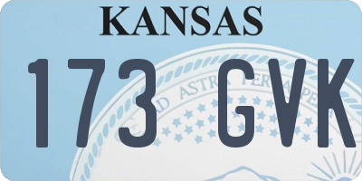 KS license plate 173GVK