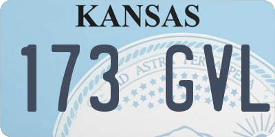 KS license plate 173GVL