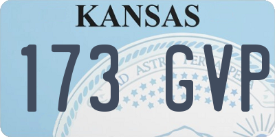 KS license plate 173GVP