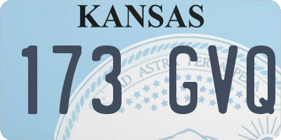 KS license plate 173GVQ