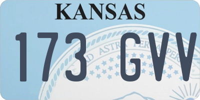 KS license plate 173GVV