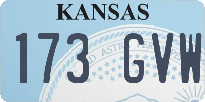 KS license plate 173GVW