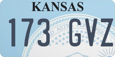 KS license plate 173GVZ