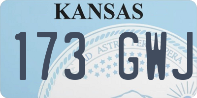 KS license plate 173GWJ