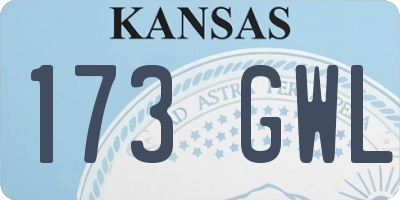 KS license plate 173GWL