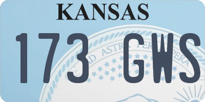 KS license plate 173GWS