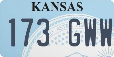 KS license plate 173GWW