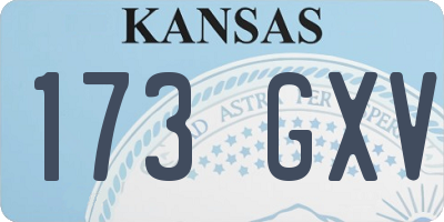 KS license plate 173GXV