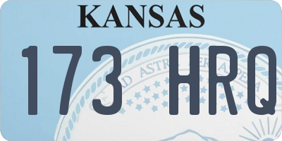 KS license plate 173HRQ