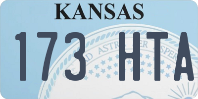 KS license plate 173HTA
