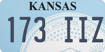 KS license plate 173IIZ