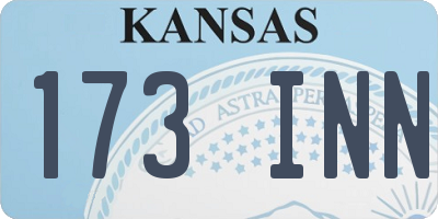 KS license plate 173INN
