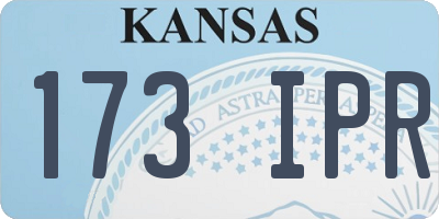 KS license plate 173IPR