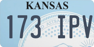 KS license plate 173IPV
