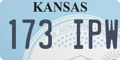KS license plate 173IPW