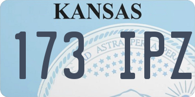 KS license plate 173IPZ