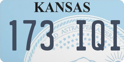 KS license plate 173IQI