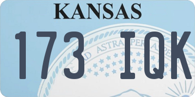 KS license plate 173IQK