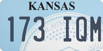 KS license plate 173IQM