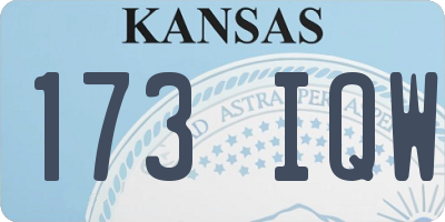 KS license plate 173IQW