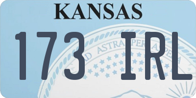 KS license plate 173IRL