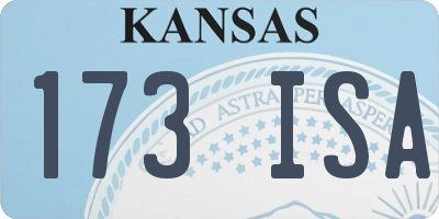 KS license plate 173ISA