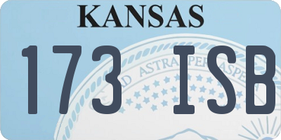 KS license plate 173ISB
