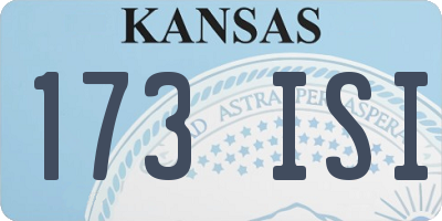 KS license plate 173ISI