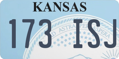 KS license plate 173ISJ