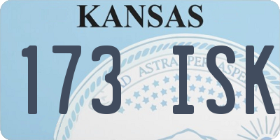 KS license plate 173ISK