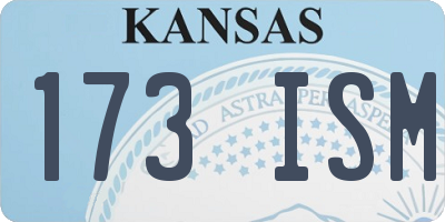 KS license plate 173ISM