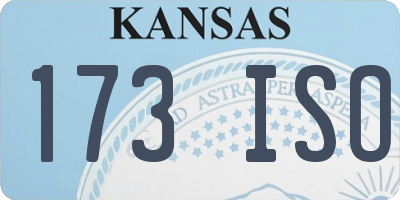 KS license plate 173ISO