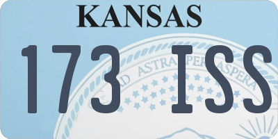 KS license plate 173ISS