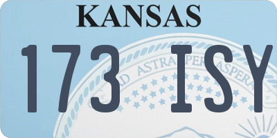 KS license plate 173ISY