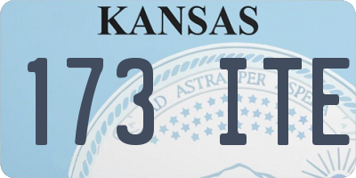 KS license plate 173ITE