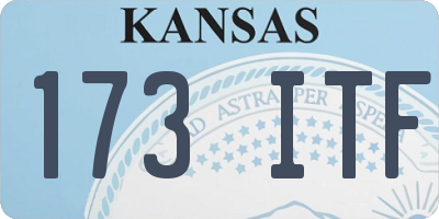 KS license plate 173ITF