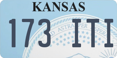 KS license plate 173ITI