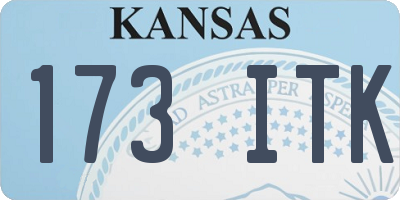 KS license plate 173ITK