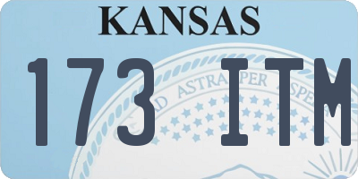 KS license plate 173ITM
