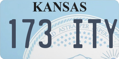 KS license plate 173ITY