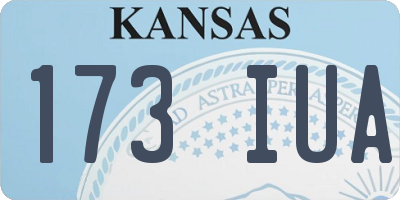 KS license plate 173IUA