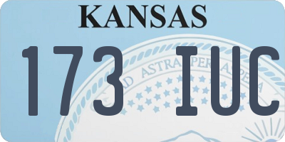 KS license plate 173IUC