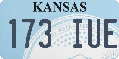 KS license plate 173IUE